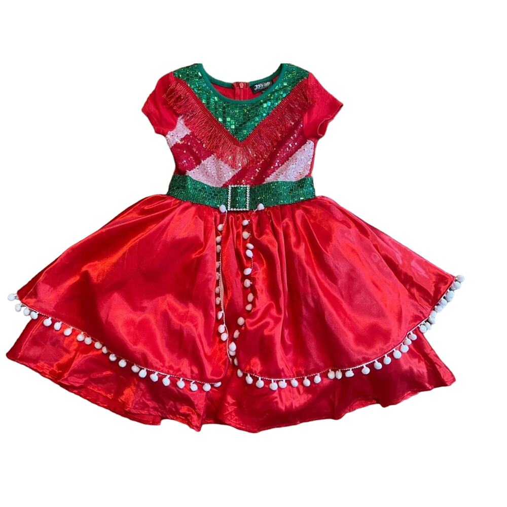 Girls Size S 6/6X Christmas Holiday Dress Like New